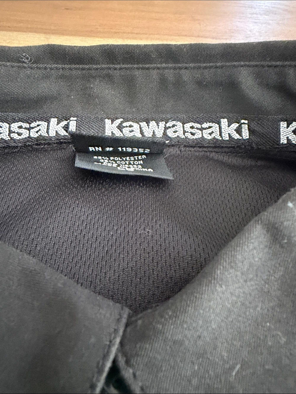 Official Vintage Kawasaki Men's Short Sleeve Logo Work Shirt - Bright Green - Picture 5 of 5